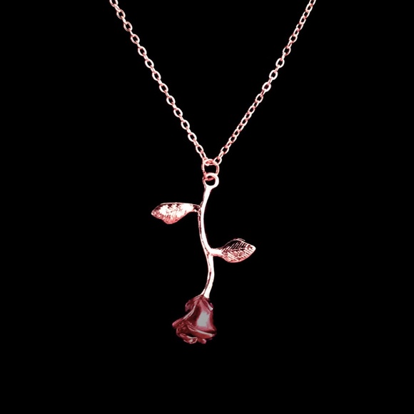 Jewelry - Rose Gold Rose Necklace